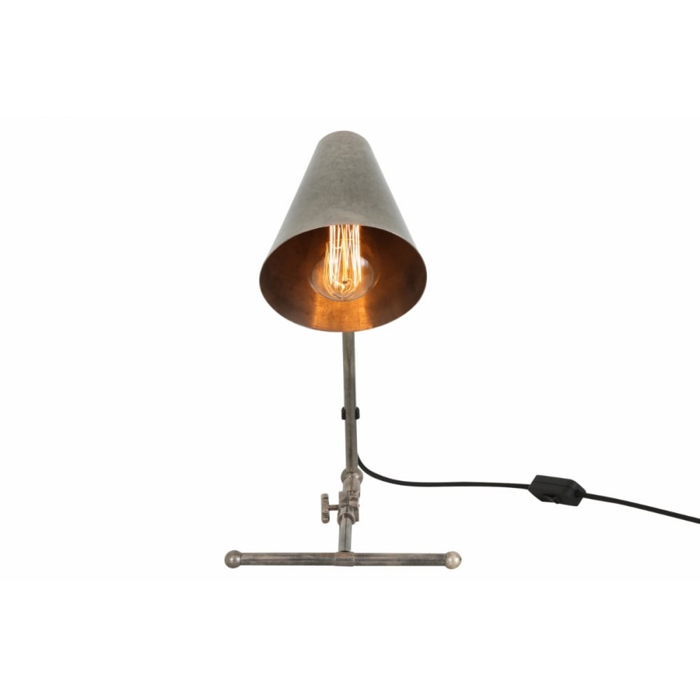 Comoro Adjustable Industrial Brass Table Lamp