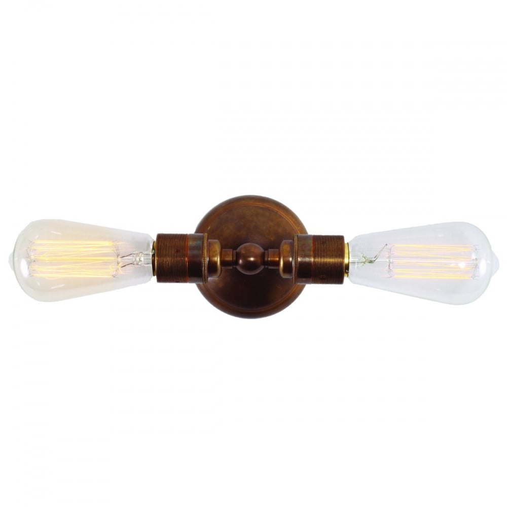 Lome Antique Brass Double Wall Sconce