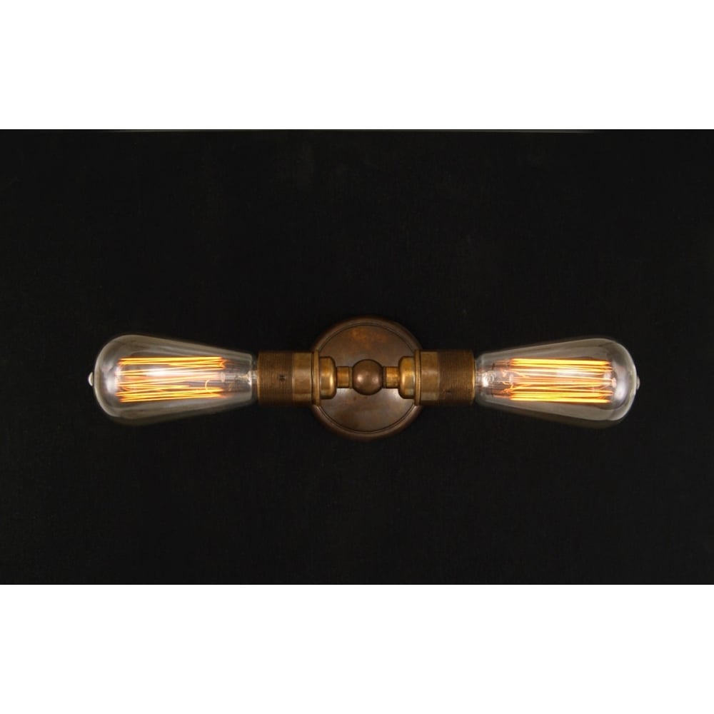 Lome Antique Brass Double Wall Sconce
