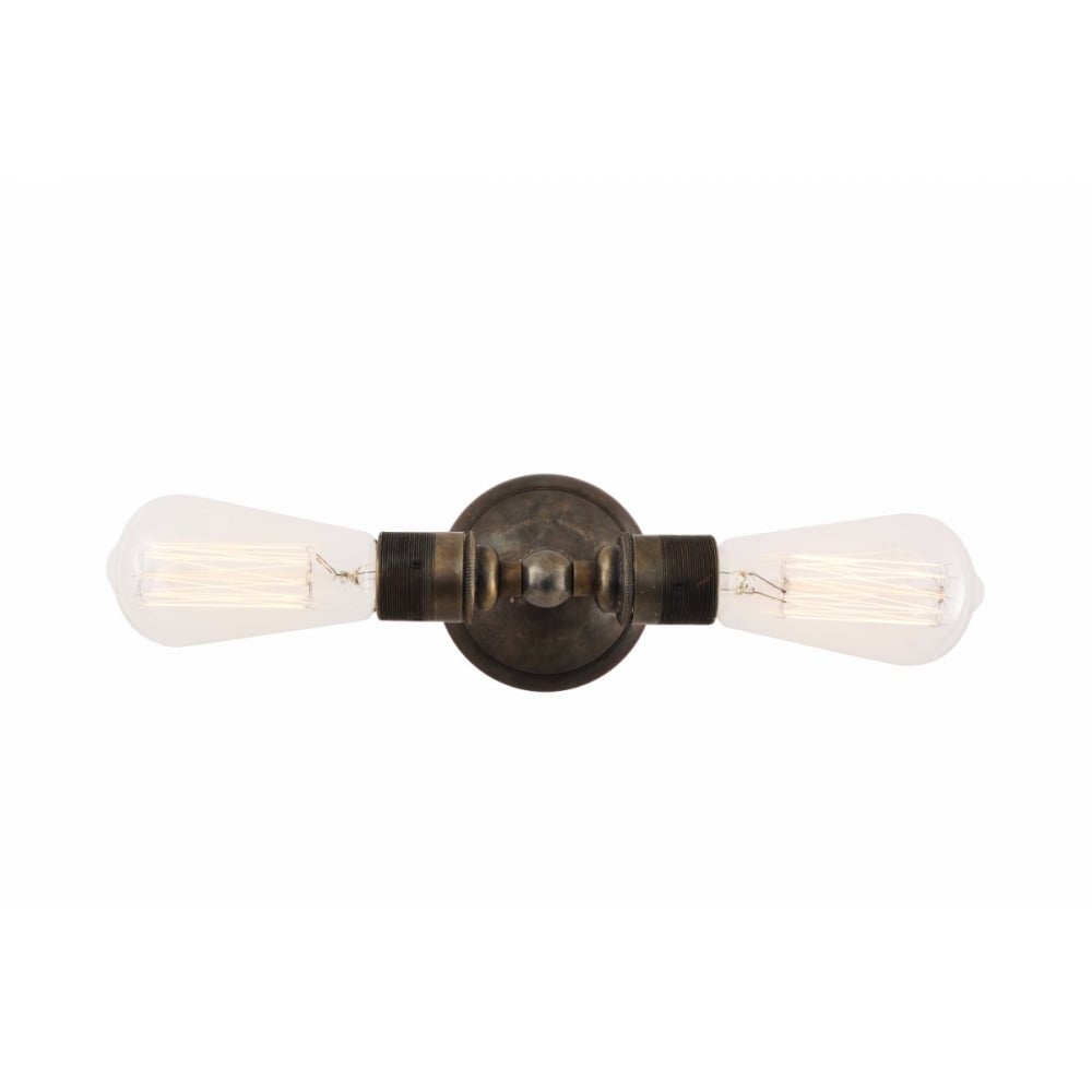 Lome Antique Brass Double Wall Sconce