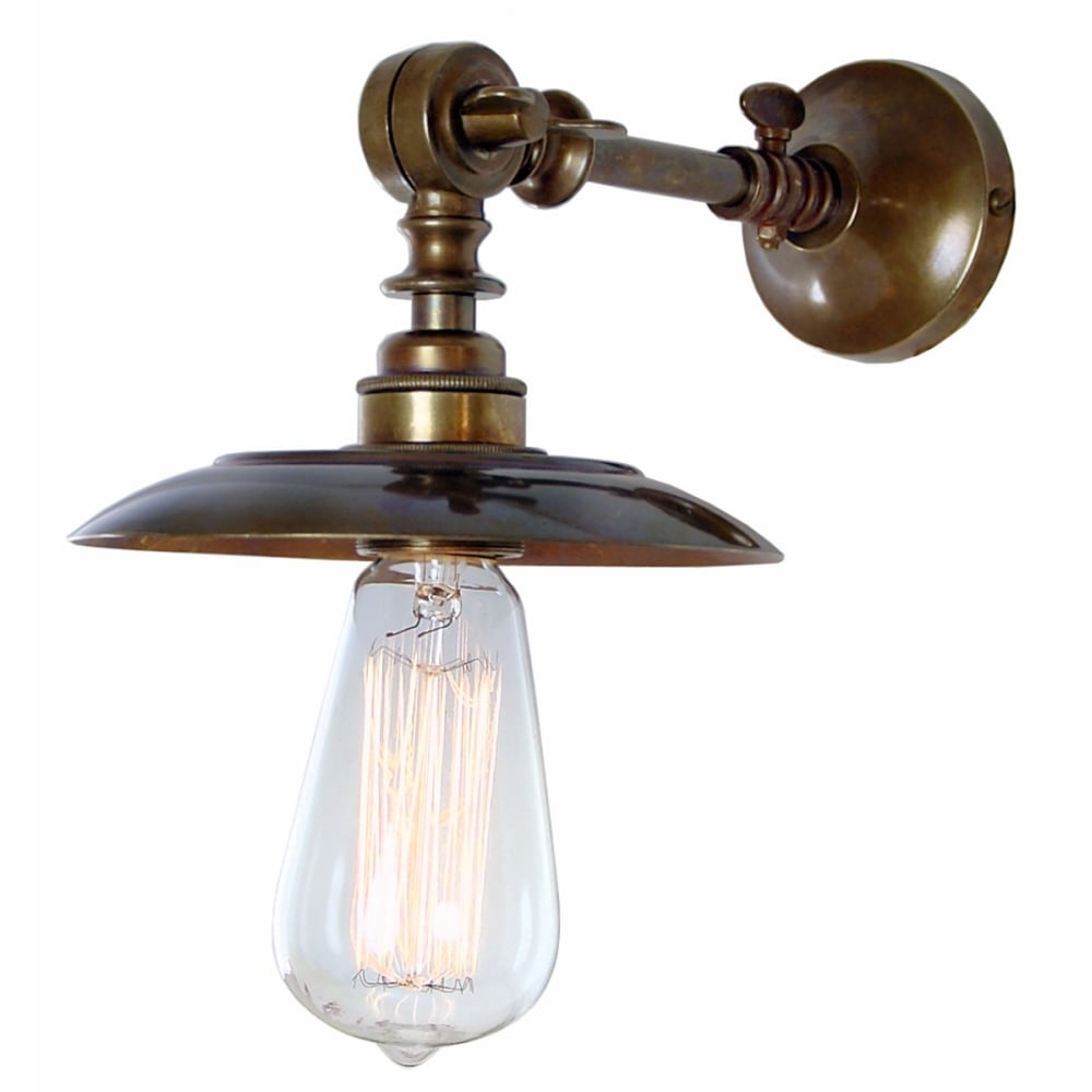 Vintage-Inspired Porter Brass Swing Arm Wall Light