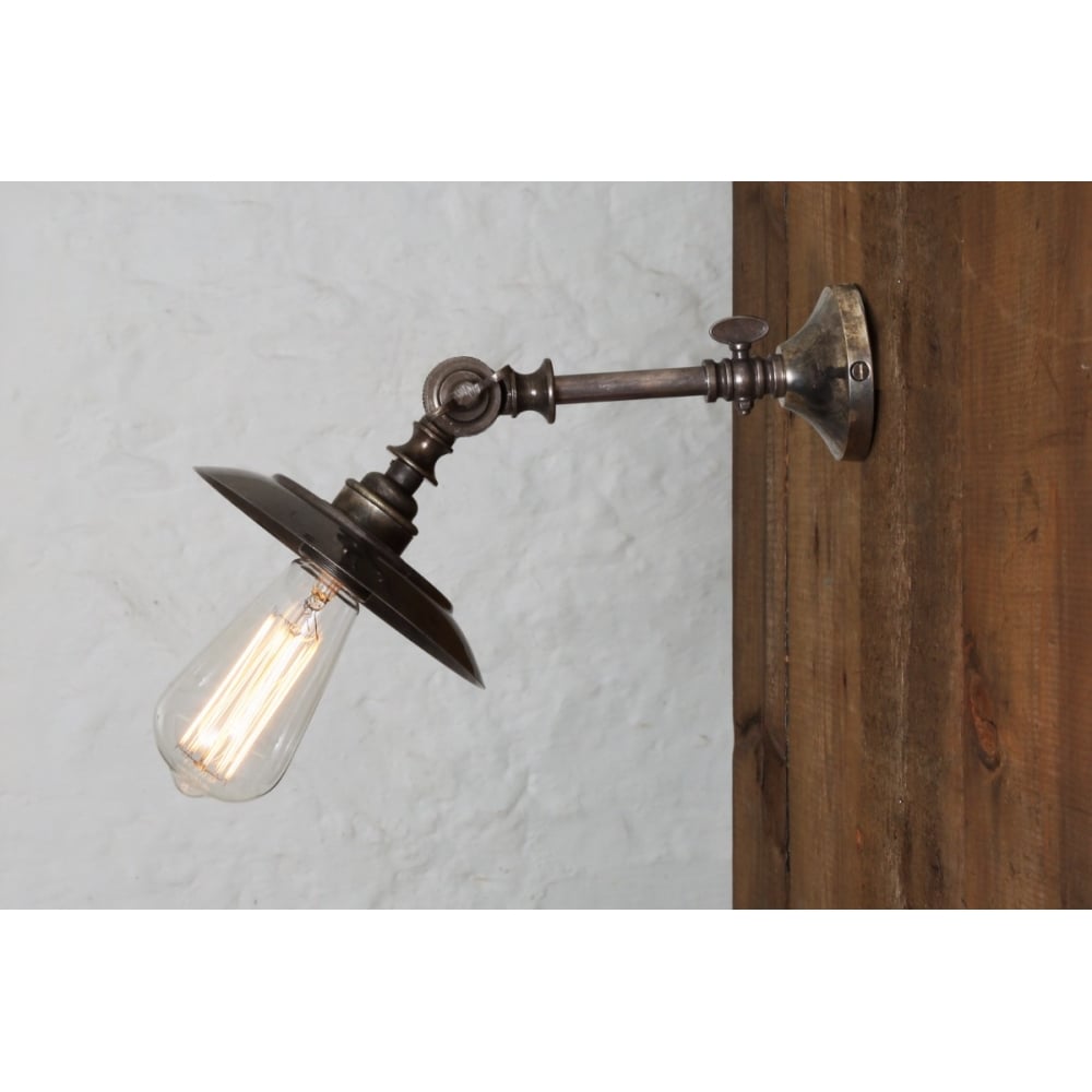 Vintage-Inspired Porter Brass Swing Arm Wall Light