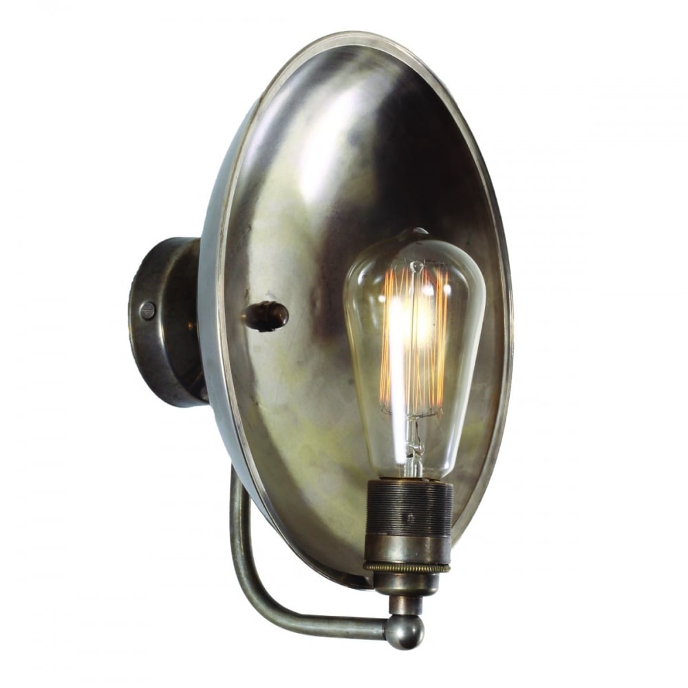 Chulainn Brass Gong Dish Wall Light