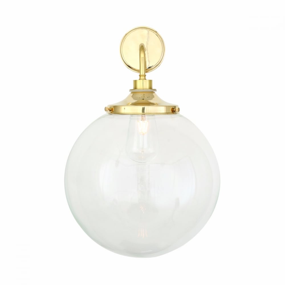 Vintage-Style Steel and Glass Globe Wall Sconce