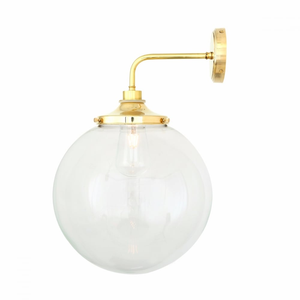 Vintage-Style Steel and Glass Globe Wall Sconce
