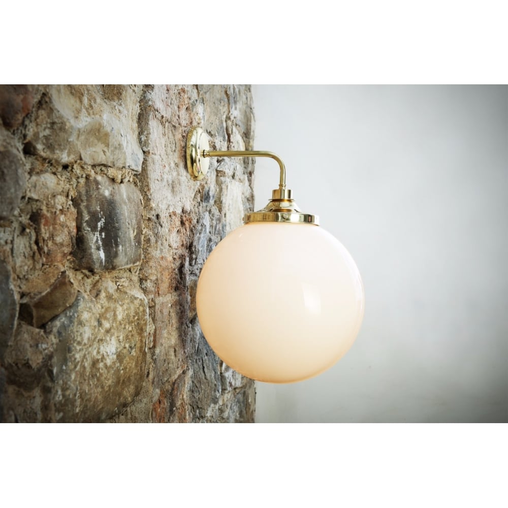Vintage Industrial Glass Sphere Wall Sconce