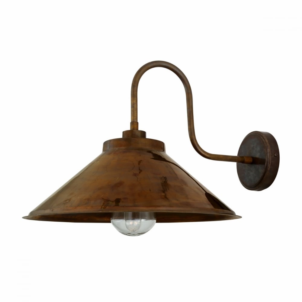 Nerissa Industrial Vintage Wall Light with Open Cone Shade