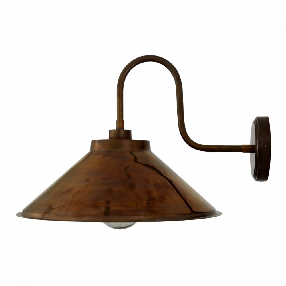 Nerissa Industrial Vintage Wall Light with Open Cone Shade