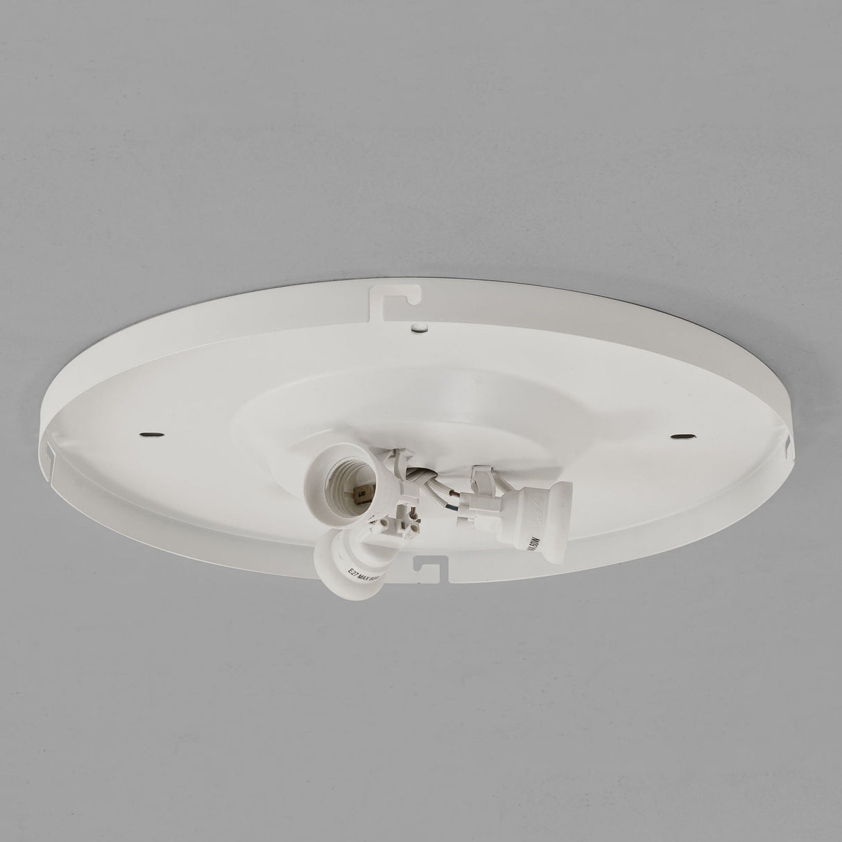 White Triple Light Ceiling Plate - 350mm Diameter