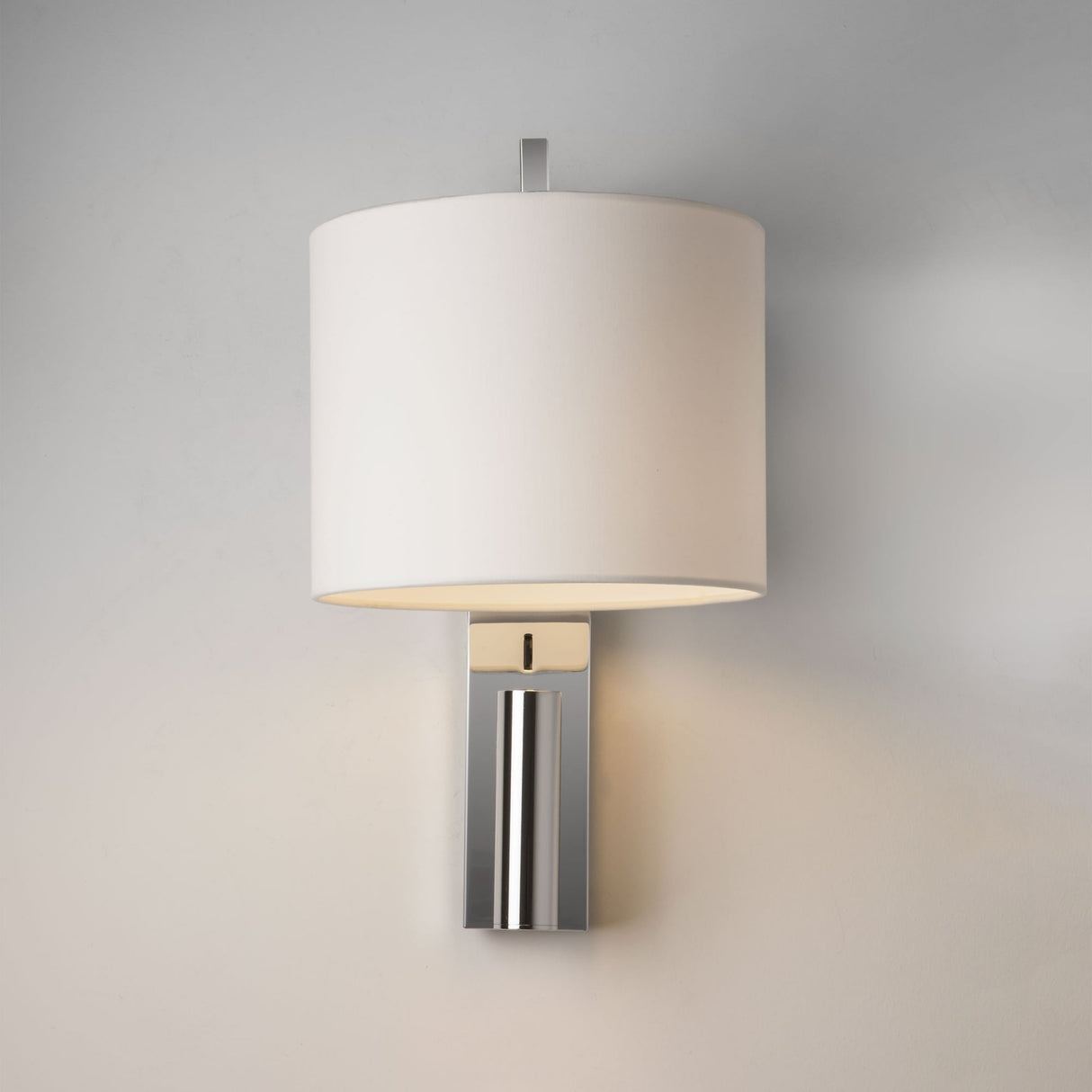 Ravello Polished Chrome Wall Light with Integrated LED Reading Lamp