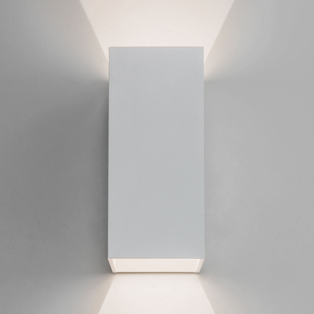 Contemporary Oslo White LED Wall Light with Up and Down Illumination