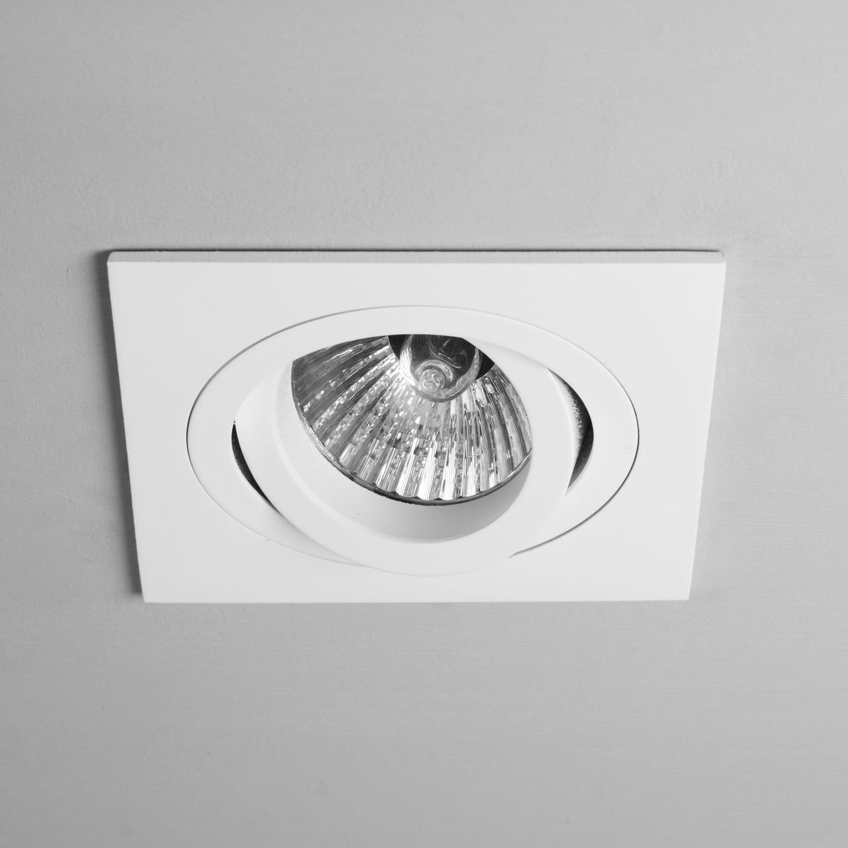 Taro Square Adjustable GU10 Fire-Rated Downlight in White Finish