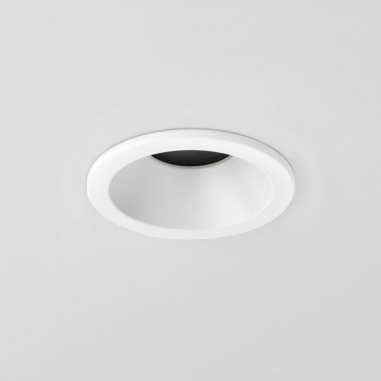 Sleek Minimalist White Bathroom Recessed Spotlight
