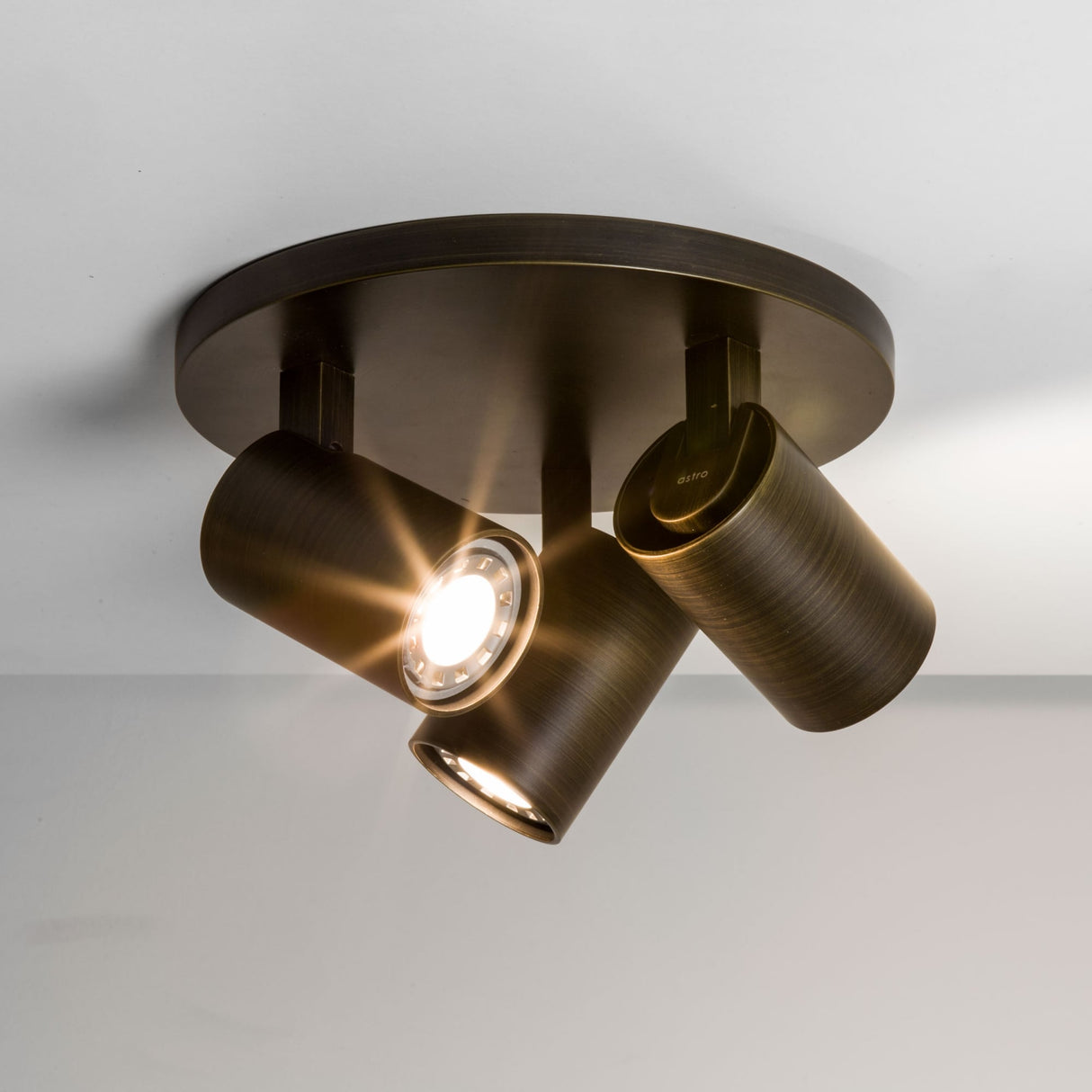 Ascoli Bronze Tri-Light Ceiling Spotlight Fixture