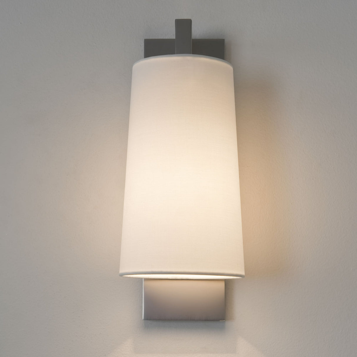 Lago Matt Nickel Bathroom Wall Sconce Without Shade