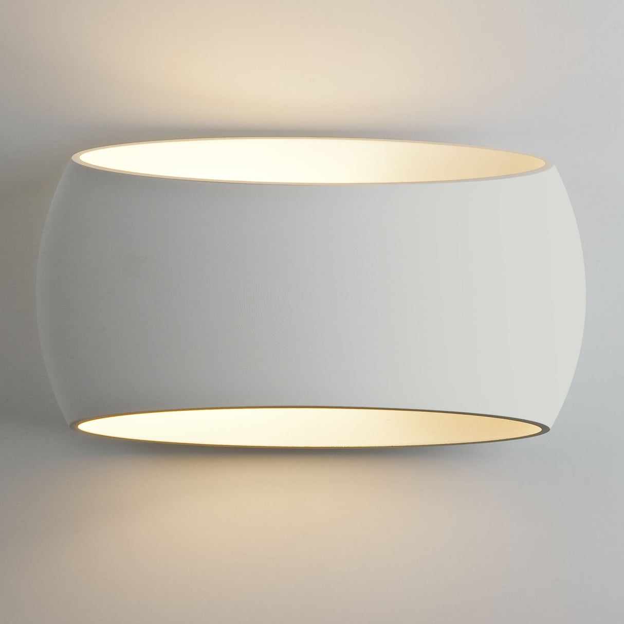 Aria Zen White Plaster Up/Down Wall Light Fixture by Astro