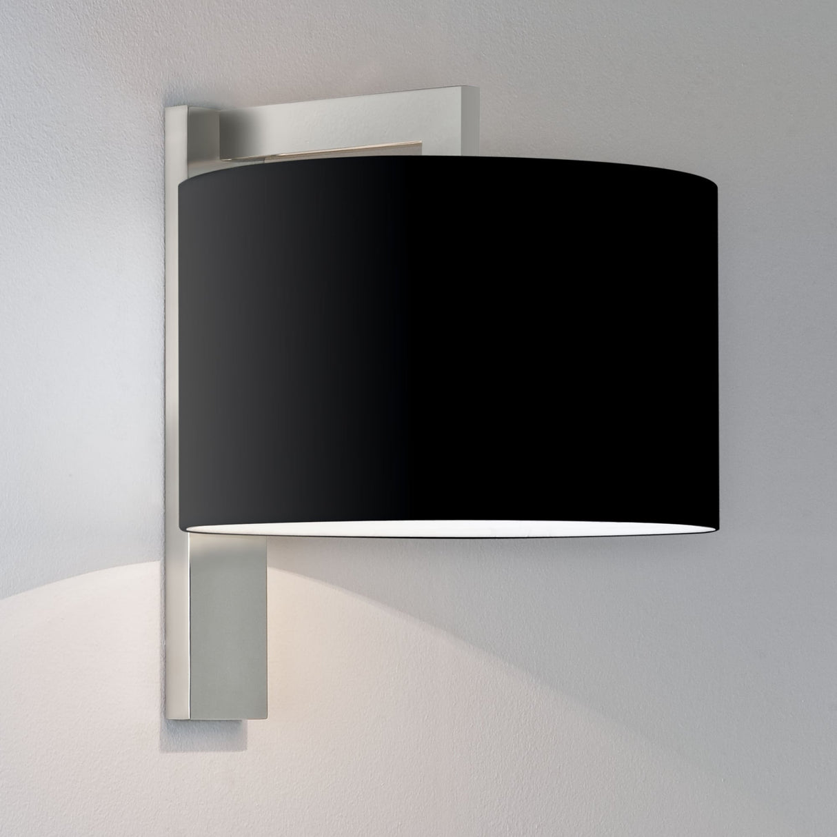 Ravello Contemporary Matte Nickel Wall Light Fixture Without Shade