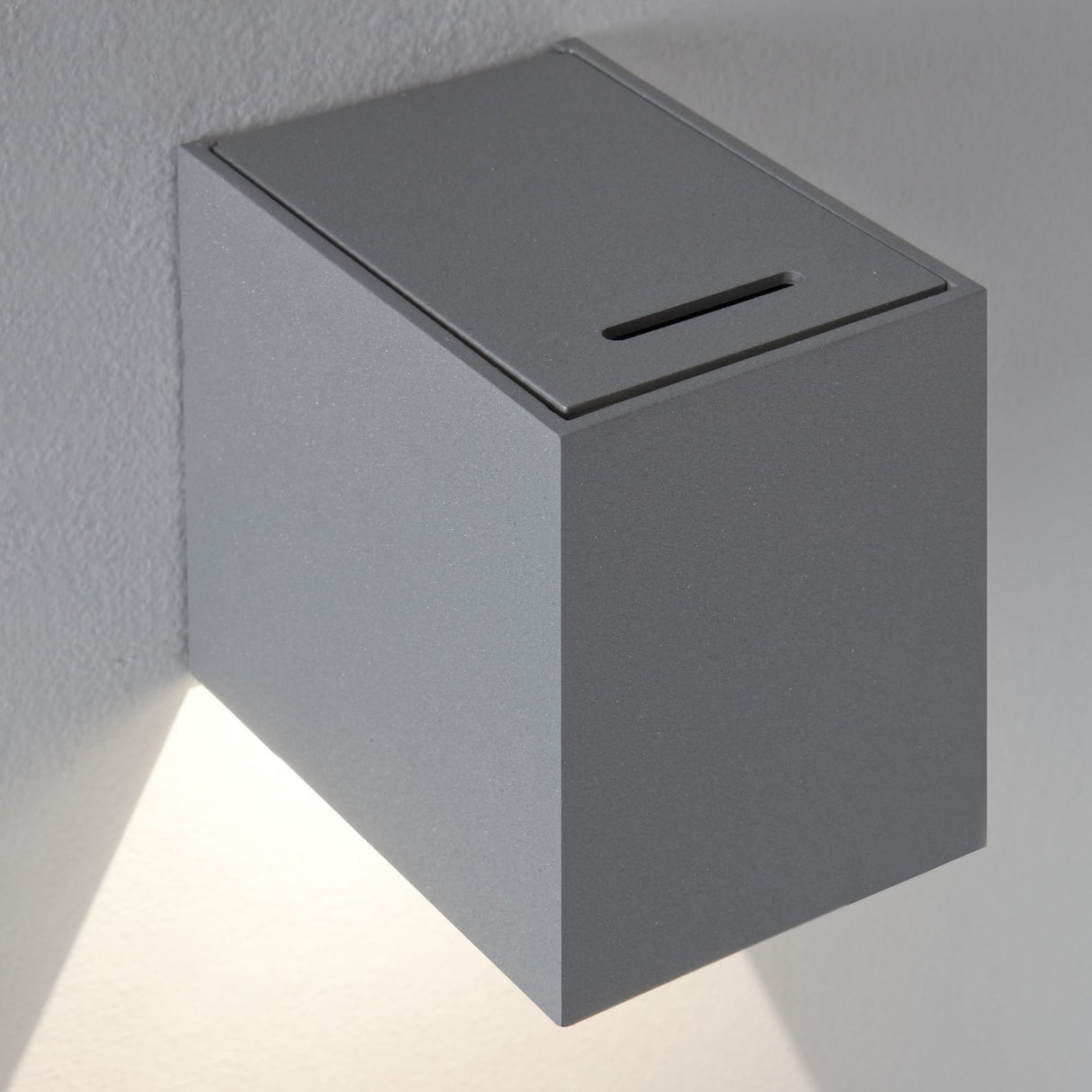 Sleek Oslo Silver Box LED Wall Sconce