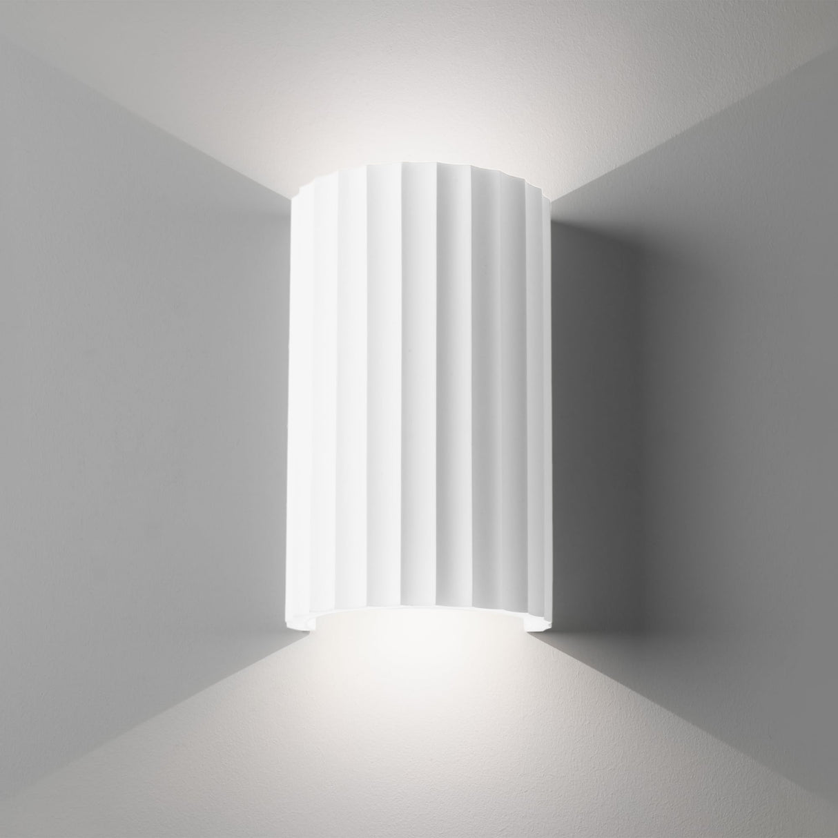 Kymi 220mm Sculpted Plaster Wall Light, Dual GU10 Sockets