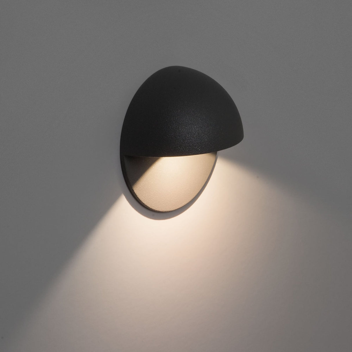 Modern Black Oval LED Exterior Wall Light - Tivoli Collection