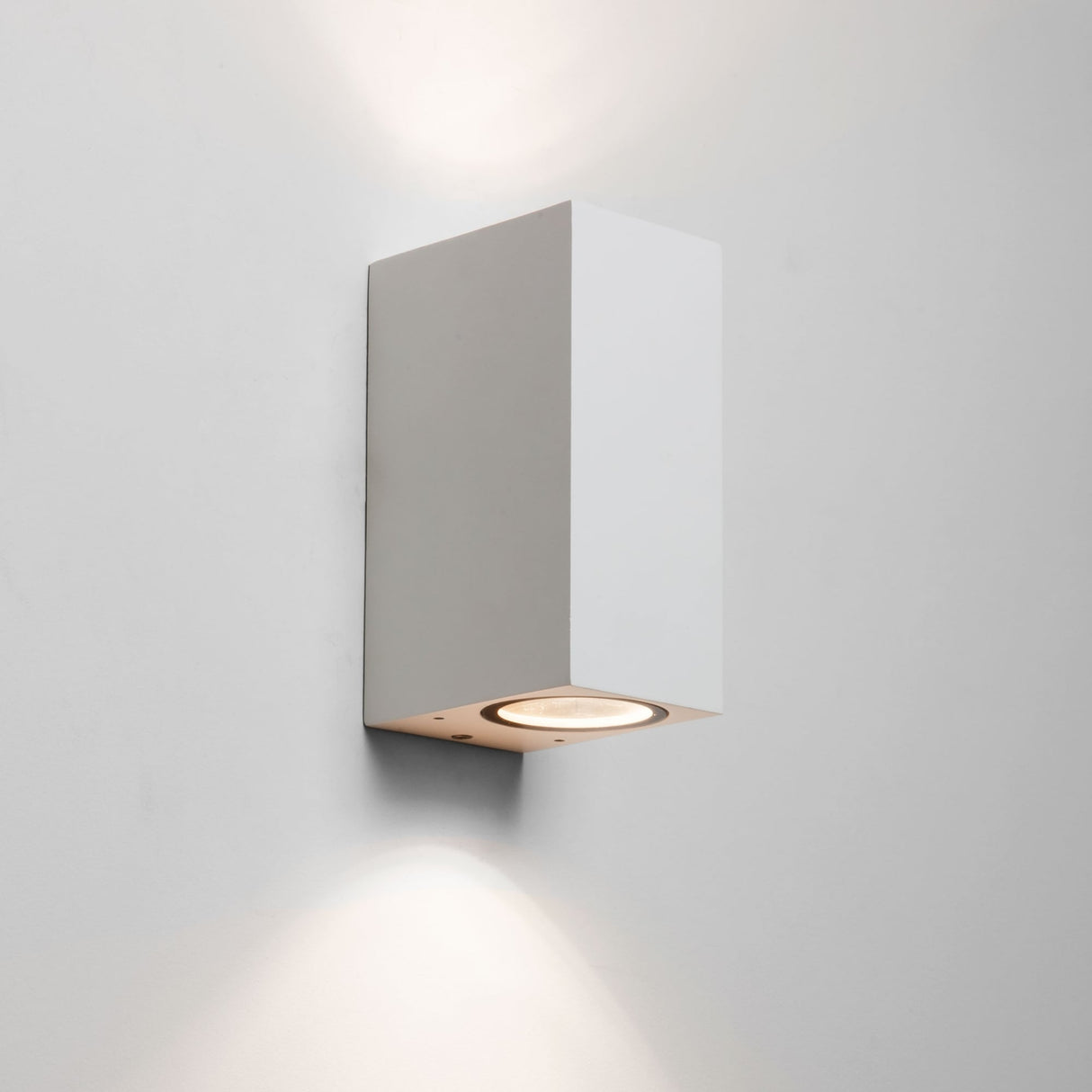 Chios 150mm Modern White Cube Outdoor Wall Light