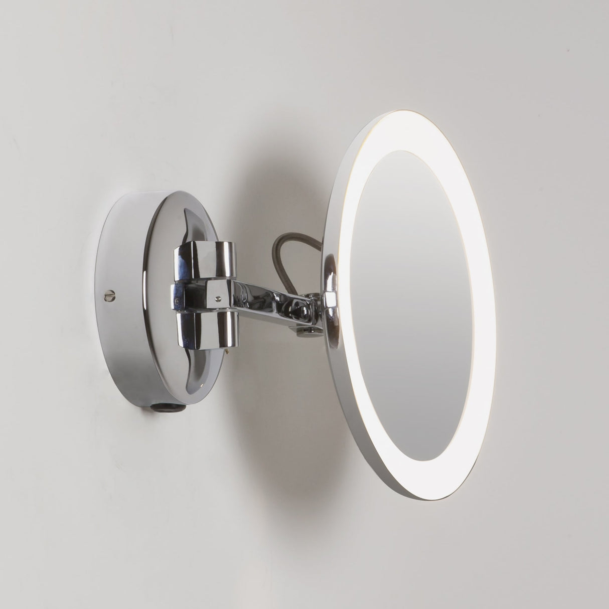 Mascali LED Vanity Ring Light Mirror with Polished Chrome Finish