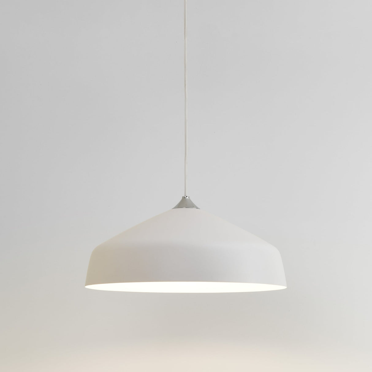 Ginestra Elegant White 400mm Metal Ceiling Pendant Lamp