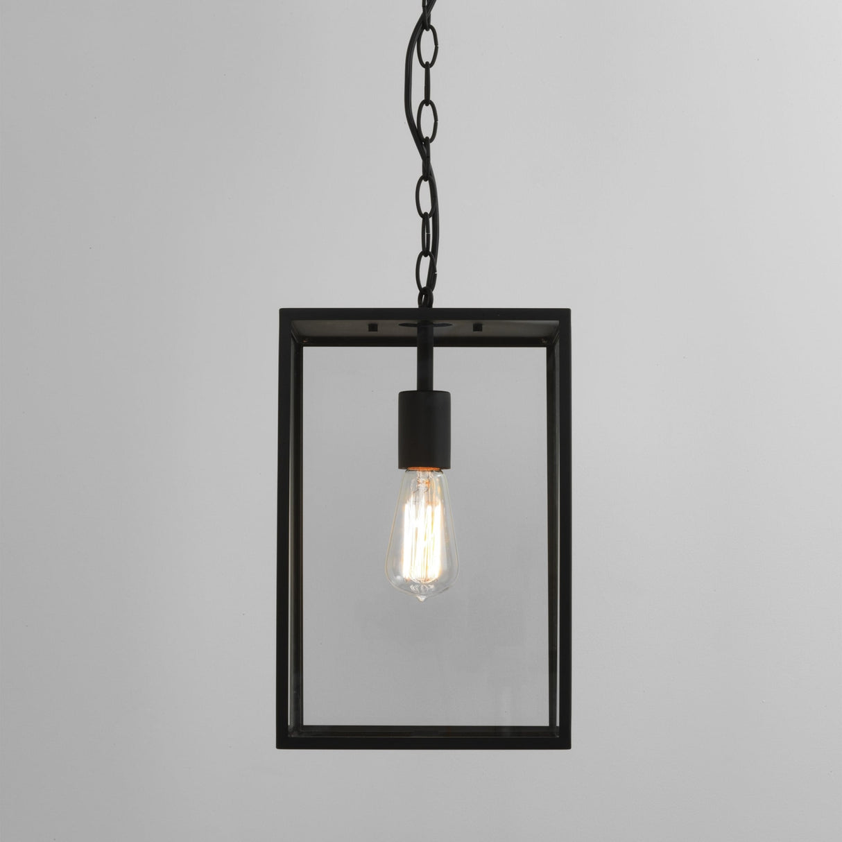 Elegant Black Outdoor Pendant Light - Homefield Square 360mm