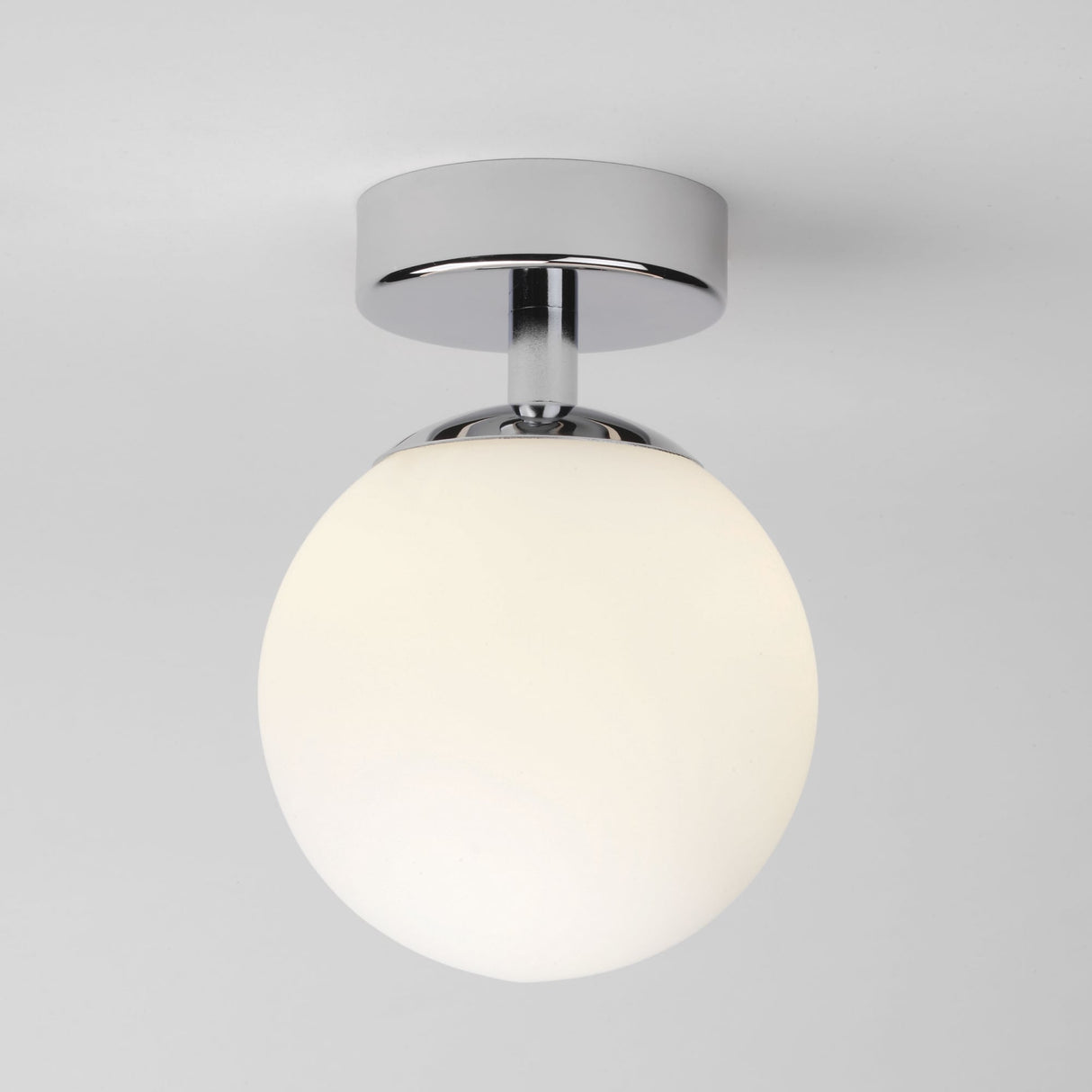 Denver Polished Chrome Bathroom Ceiling Globe Light