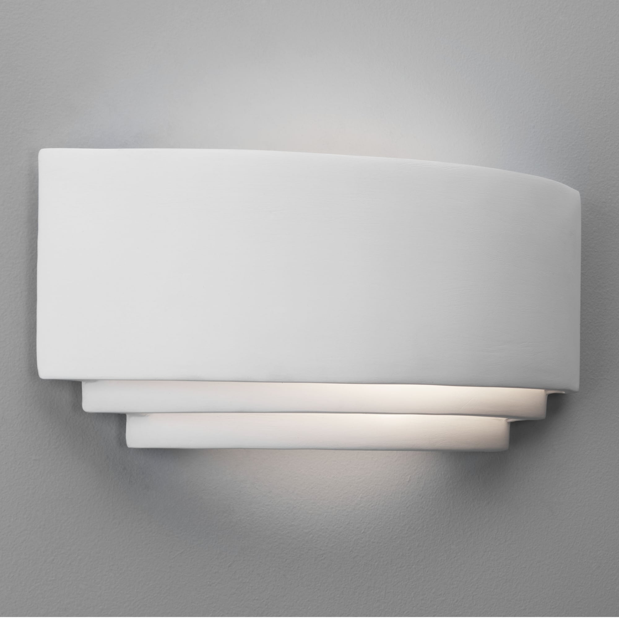 Amalfi White Ceramic Wall Slit Uplighter 60W