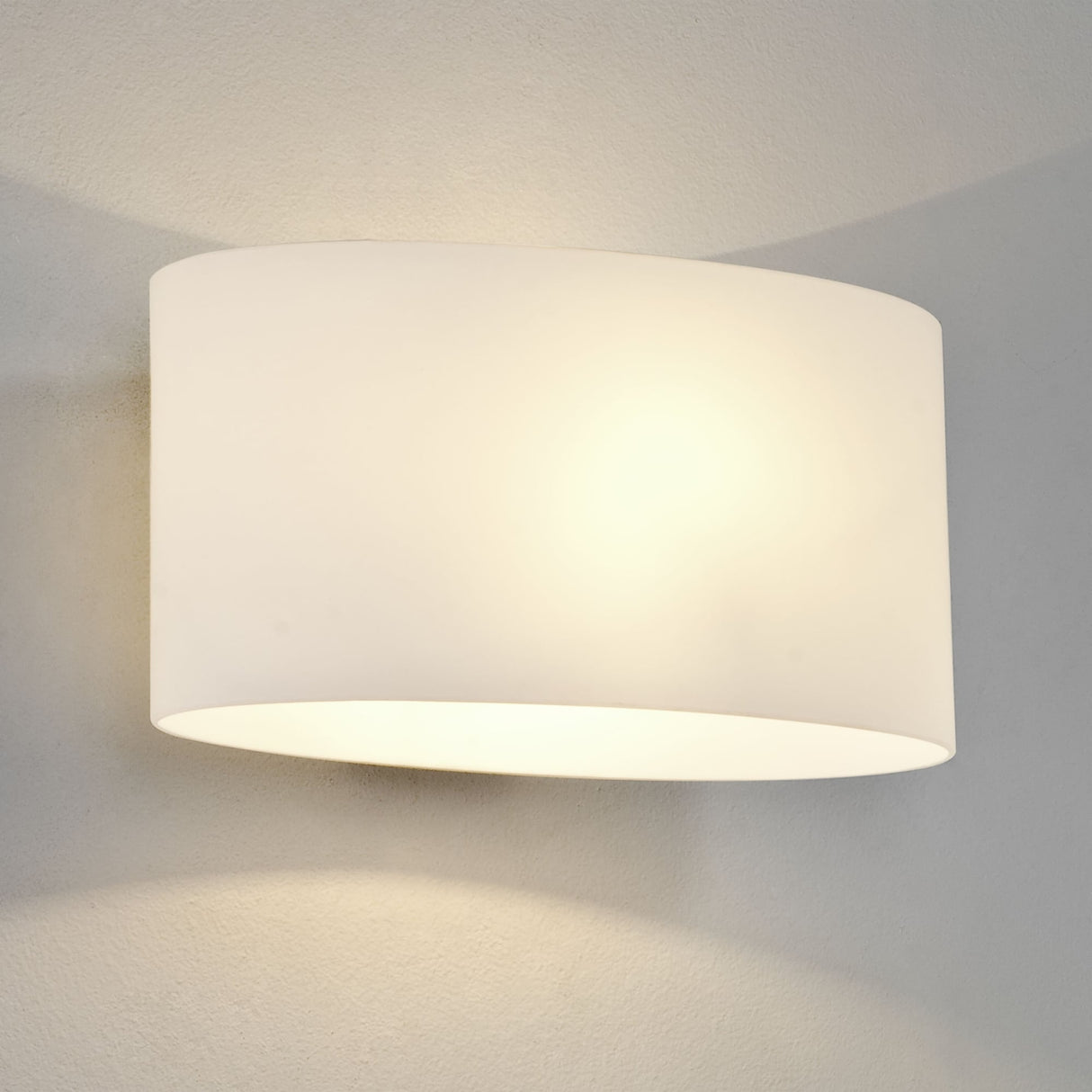 Sleek Curved Opal Glass Wall Light, Tokyo E14 Series
