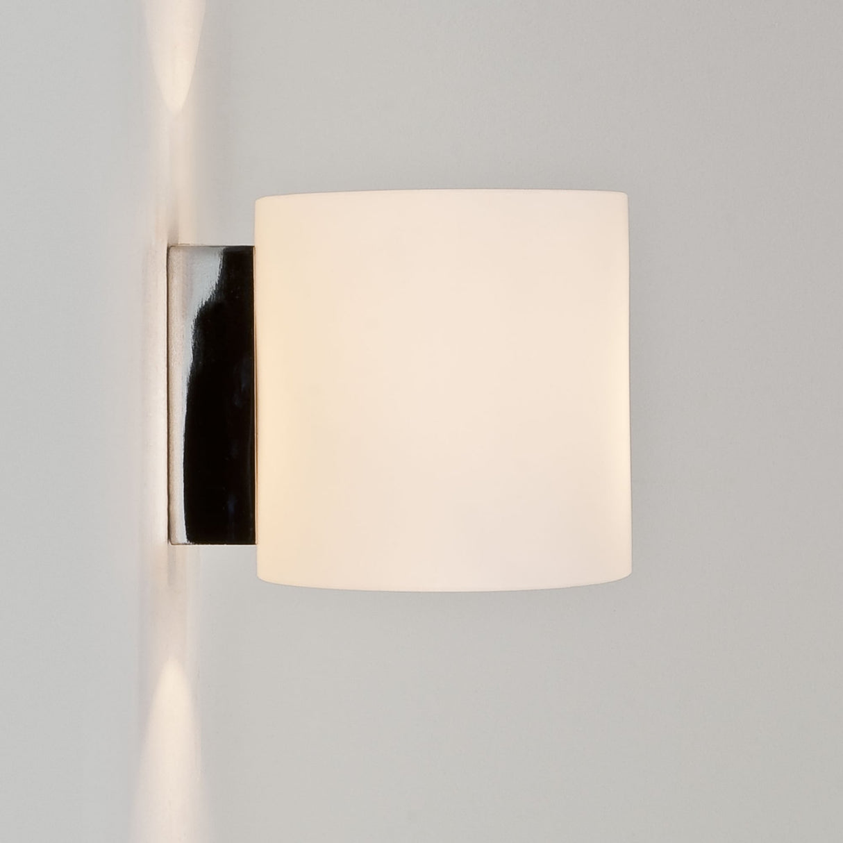 Sleek Curved Opal Glass Wall Light, Tokyo E14 Series