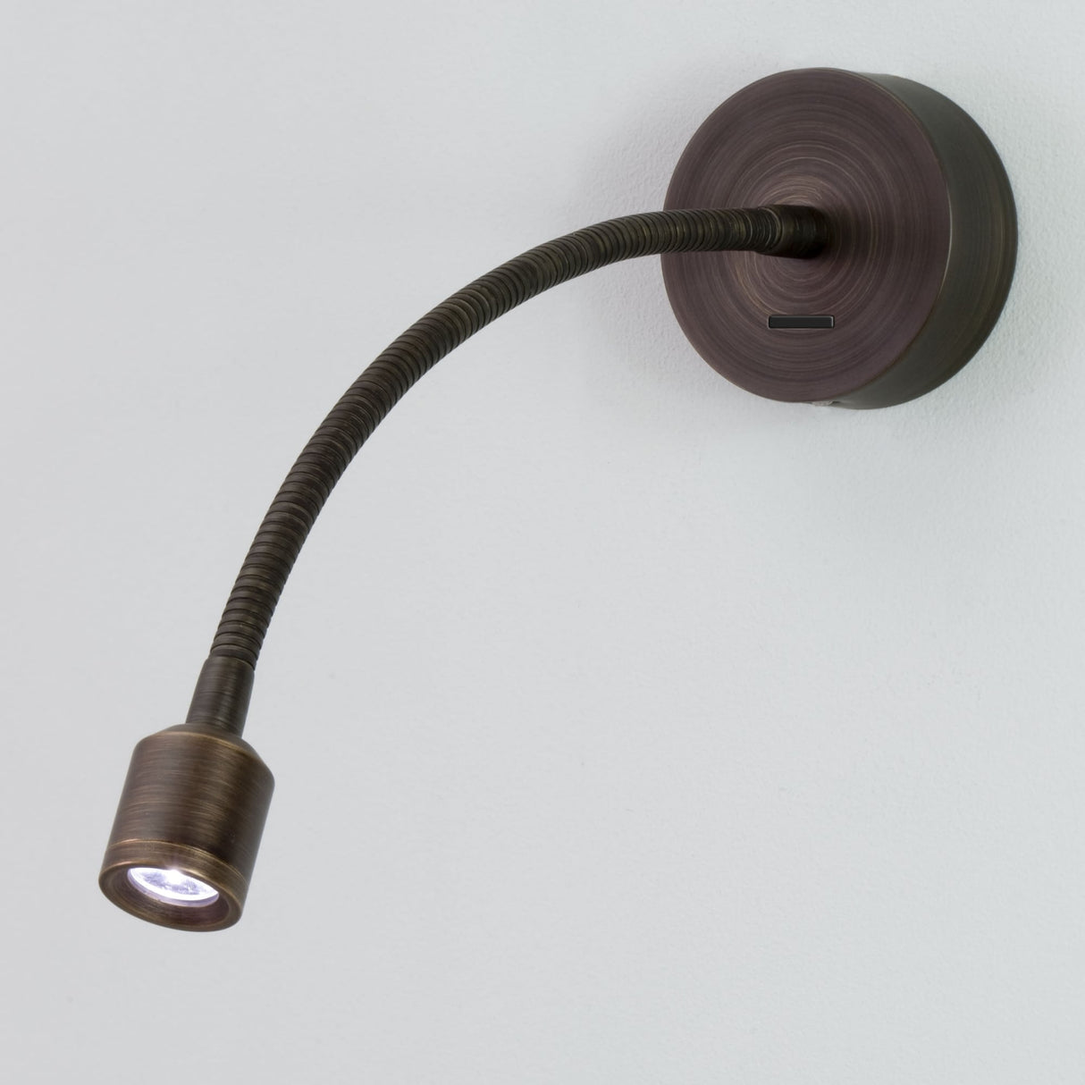 Fosso Bronze-Plated LED Wall-Mounted Reading Light with Switch