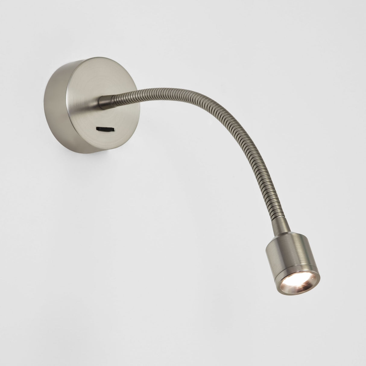 Fosso Switched Wall Light - Matte Nickel Finish