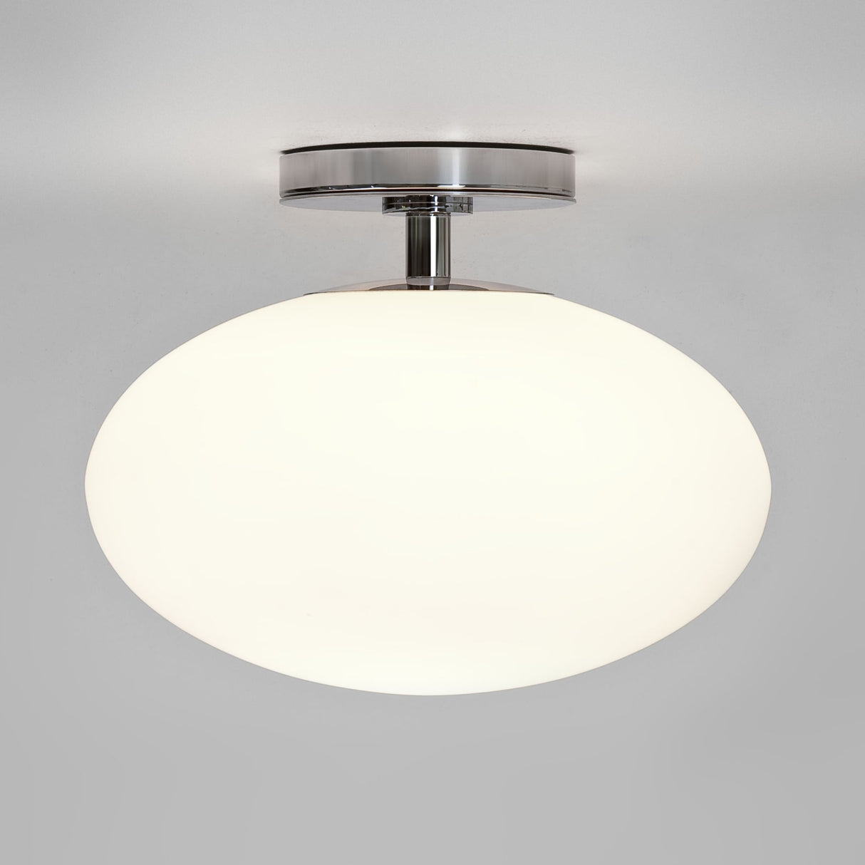 Zeppo Modern Polished Chrome Bathroom Ceiling Light - IP44 Rated
