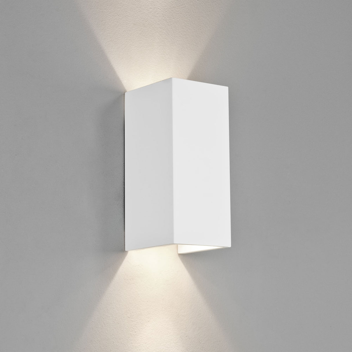 Parma 210mm Contemporary White Plaster Up/Down Wall Sconce