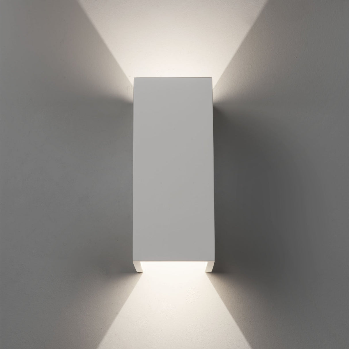 Parma 210mm Contemporary White Plaster Up/Down Wall Sconce