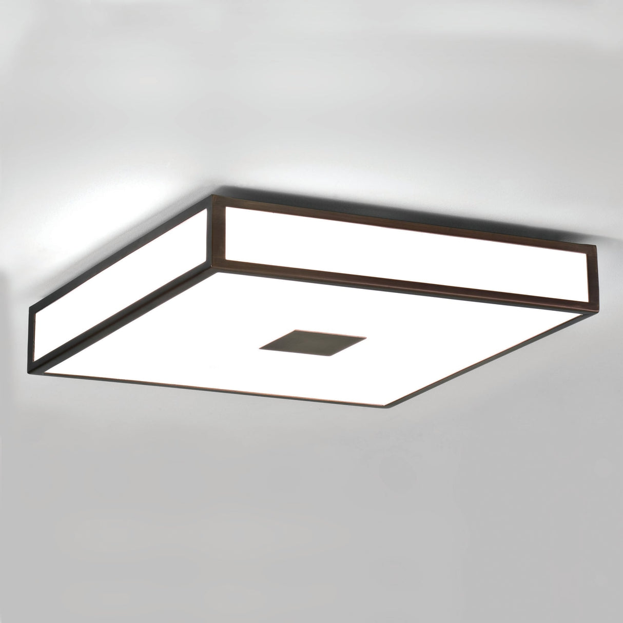 Mashiko 400 Contemporary Square Bronze Finish 4-Light Ceiling Fixture
