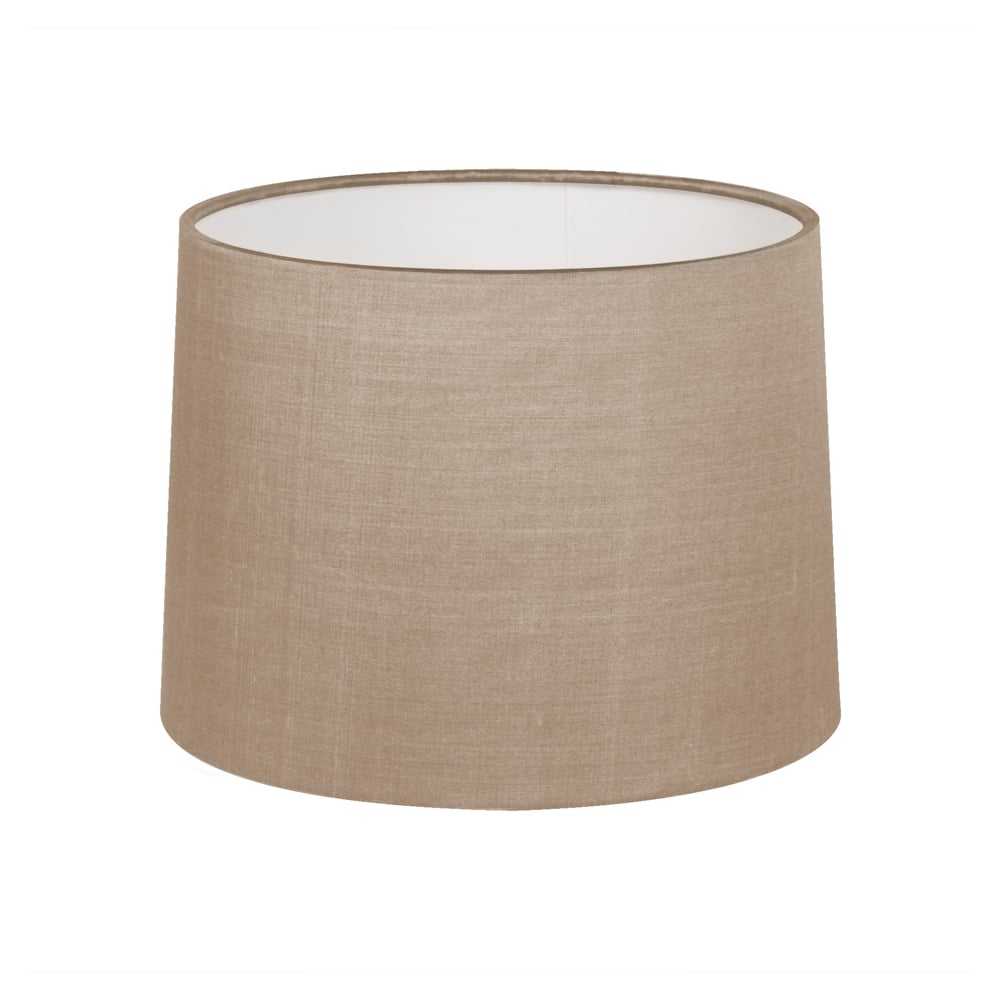 Elegant Oyster Silk Tapered Drum Lampshade
