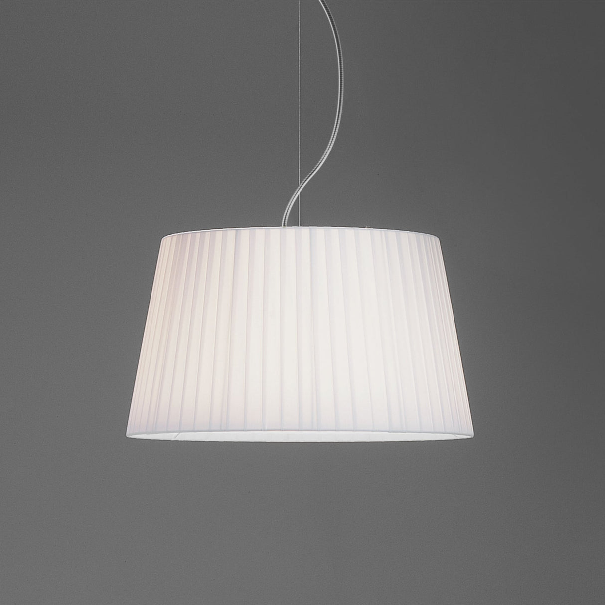 Elegant White Pleated Pendant Shade