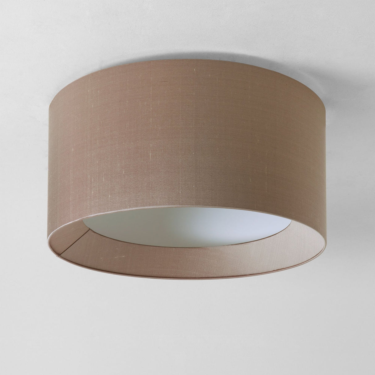 Elegant Oyster-Toned Bevel Round Ceiling Shade