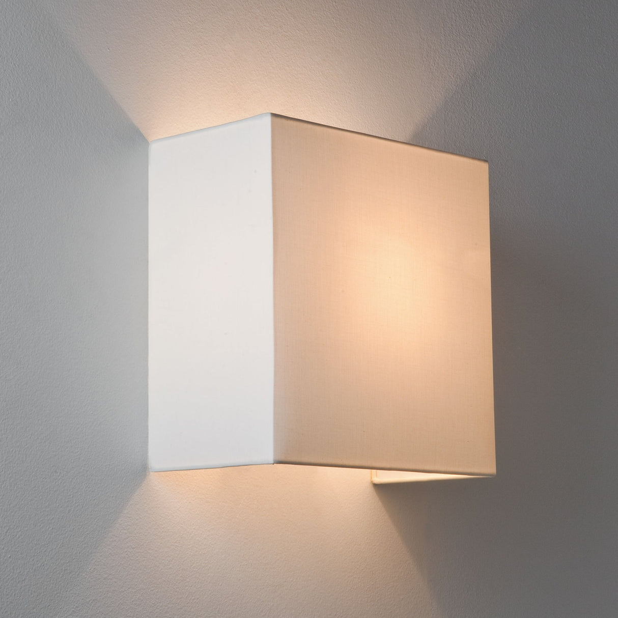 Contemporary Zen White Fabric Wall Sconce