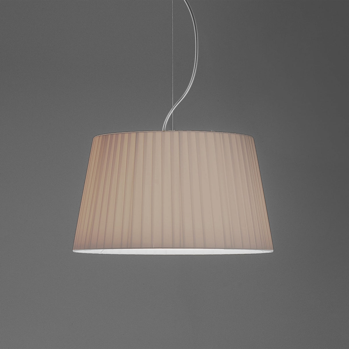 Putty Pleated Pendant Shade - 400mm Diameter