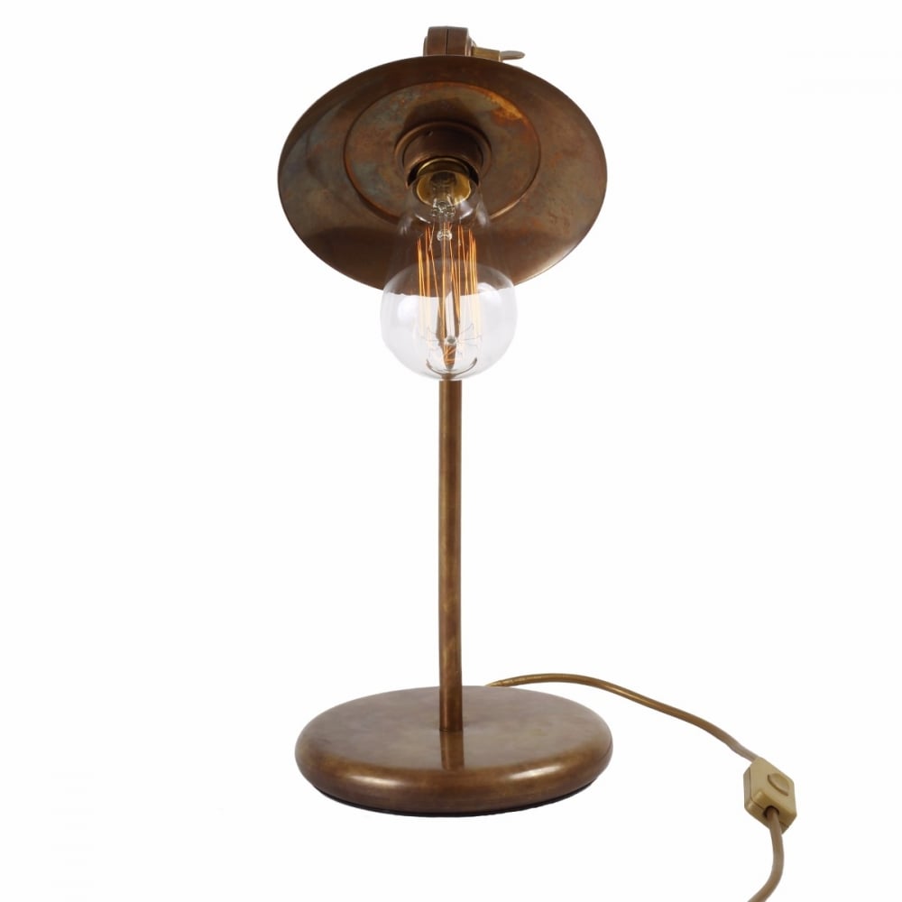 Industrial Brass Table Desk Lamp with Quirky Design Elements