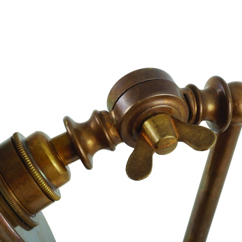 Industrial Brass Table Desk Lamp with Quirky Design Elements