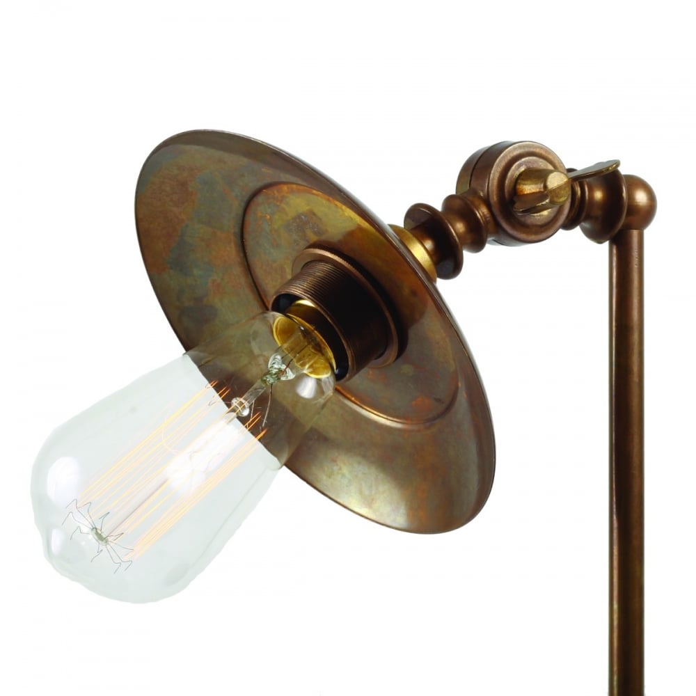 Industrial Brass Table Desk Lamp with Quirky Design Elements