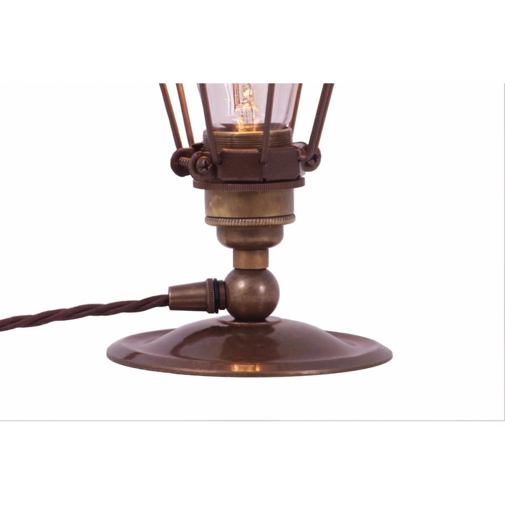 Vox Industrial Open Cage Table Lamp with Edison Bulb Design
