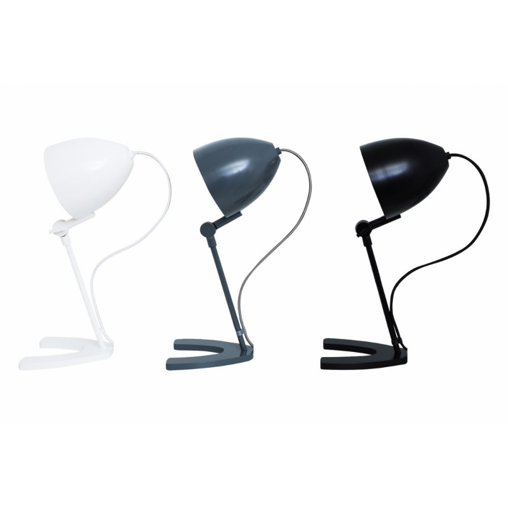 Contemporary Plastic and Steel Desk Lamps