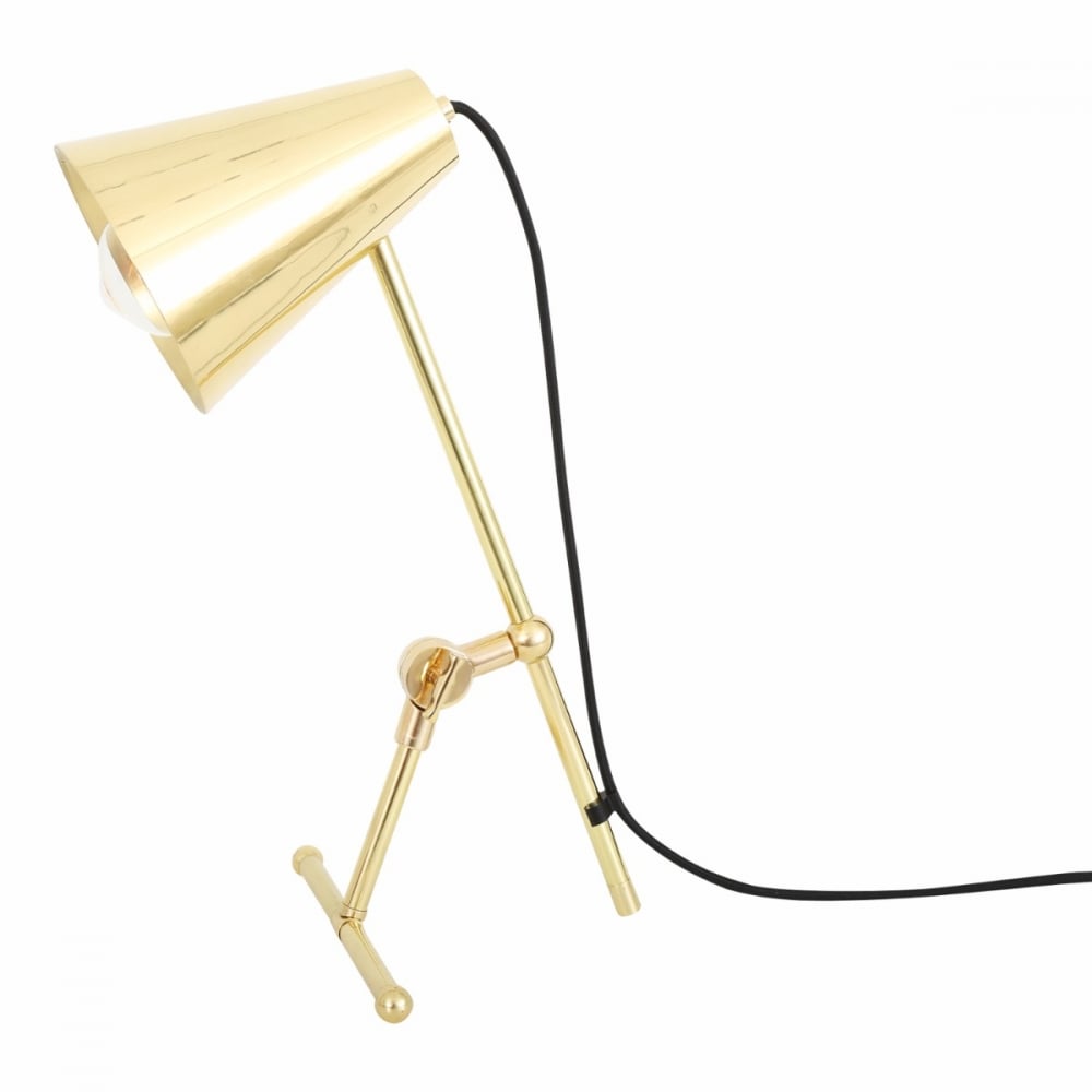 Moya Vintage Brass Adjustable Desk Lamp