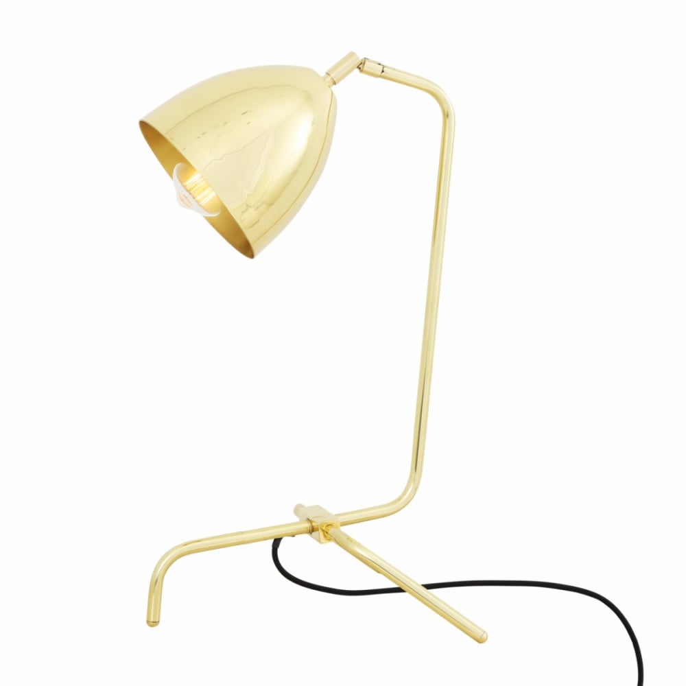 Vintage Kinshasa Adjustable Brass Table Lamp